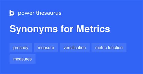 another word for metrics.